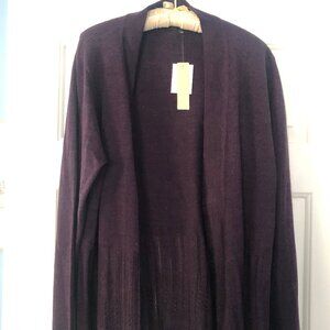 Dark purple open cardigan